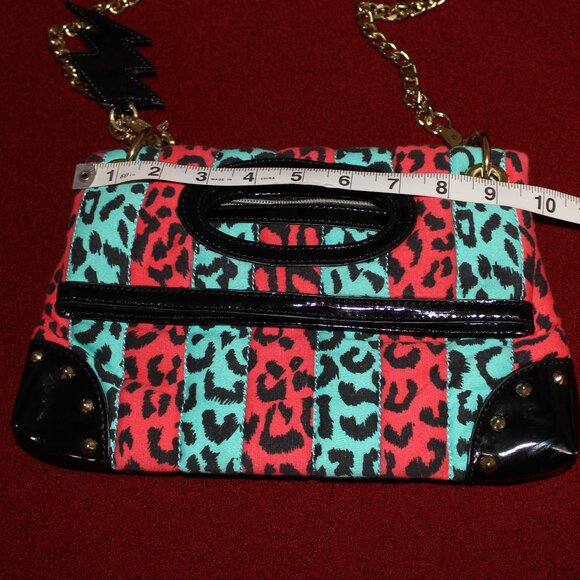 Betsey Johnson Vibrant Leopard Print Crossbody Bag - Picture 7 of 9